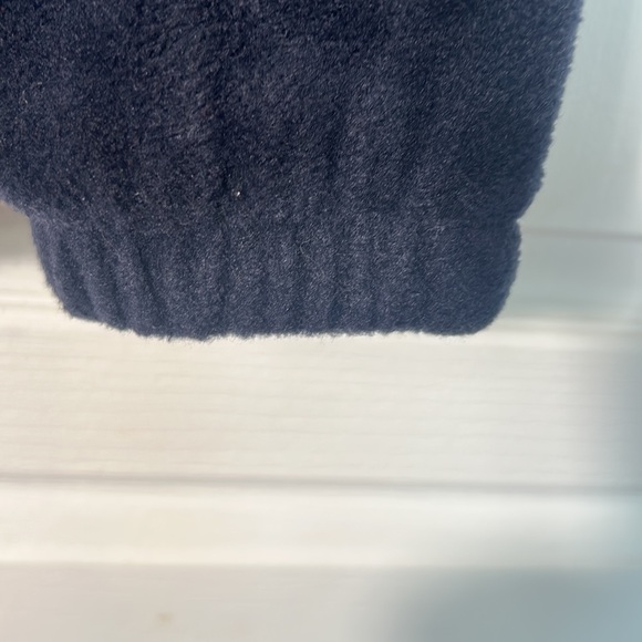 MEN HARRITON FLEECE TOP US SQUASH TOP IN NAVY BLUE 1/4 ZIPPER TWO POCKETS S - Picture 9 of 9